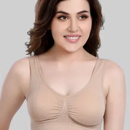 PLUMBURY Moisture Wicking Rapid-Dry Full Coverage Sports Bra-26