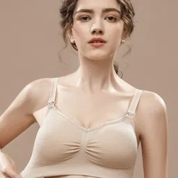 PLUMBURY Full Coverage Removable Padding All Day Comfort Maternity Bra-picture-11