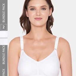 Souminie Pack Of 2 Non-Padded Full Coverage All Day Comfort Seamless Cotton Minimizer Bra-13