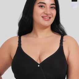 Fabme Pack of 2 Half Coverage Solid Non Padded T-Shirt Bra-picture-31