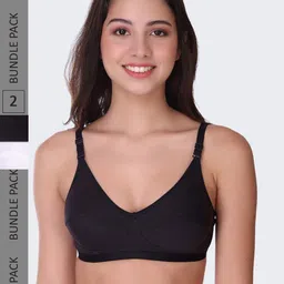 POOJA RAGENEE Pack Of 2 Full Coverage Lightly Padded Bra bq2183c_2p_bl_wh_28c-image-62