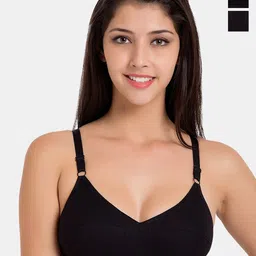 Souminie Pack Of 3 Full Coverage Non Padded Pure Cotton Minimizer Bra - All Day Comfort-13