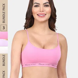 Amour Secret Pack Of 3 Non Padded Seamless Full Coverage Slip-On Bra-picture-17