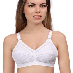 Eve's Beauty Floral Self Design Full Coverage Cotton Minimizer Bra Side Shaper-58
