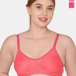 Tweens Pack Of 2 Full Coverage Seamless Cotton T-shirt Bra With All Day Comfort-1