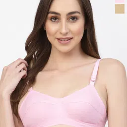 Floret Pack Of 2 Full Coverage Cotton Everyday Bra With All Day Comfort-picture-0