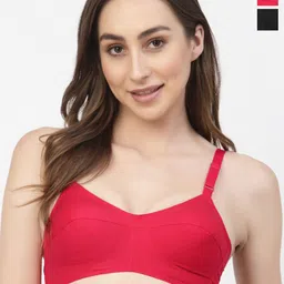 Floret Pack Of 2 Full Coverage Cotton Everyday Bras With All Day Comfort-97
