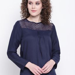 Mayra Cut Work Crepe Top-image-33