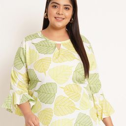U&F Beyond Floral Printed Bell Sleeves Regular Top-picture-36