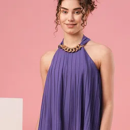 Globus Accordion Pleats A Line Party Top-picture-33