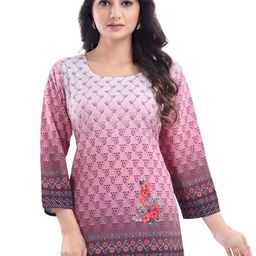 Saree Swarg Multicoloured Print Crepe Top-image-68