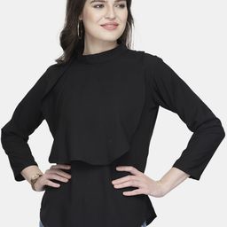 Sayesha Black Crepe Top-image-47