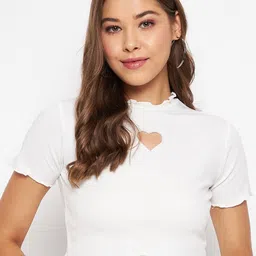 Uptownie Lite Stretchable High Neck Heart Cut-Out Crop Top-picture-30