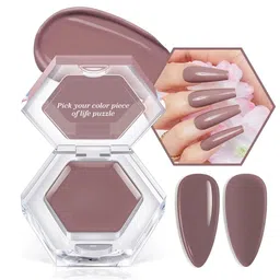 Modelones Coloring Life Long Lasting Cream UV Gel Nail Polish Cube 3 gm - Taupe Beach-image-5