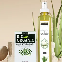 Indus Valley Bio Organic Neem Powder & Ayurveda Fresh Aloe Vera & Cucumber Water 350 gm-13