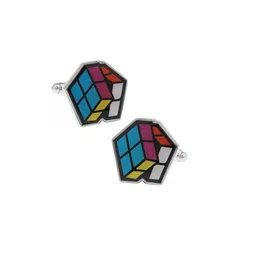The Tie Hub Yellow & Blue Rubik Cube Cufflink-image-41