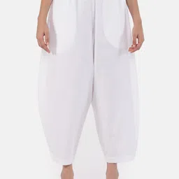 GRASS by Gitika Goyal Women White Classic Loose Fit High-Rise Culottes Trousers-image-33