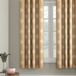 Soumya Beige & Off-White Single Room Darkening Window Curtain-picture-22