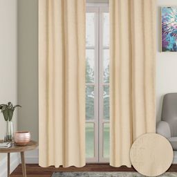 Cortina Cream-Coloured 2 Pieces Black Out Long Door Curtains-16