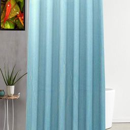 Kuber Industries Blue PVC Shower Curtain-34