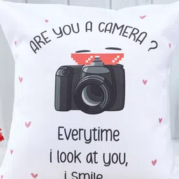 fnp White & Black Printed Sqaure Cushions-image-76