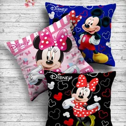 Kuber Industries Set Of 3 Disney Printed Reversible Cushions-6