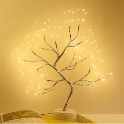 Awestuffs DIY Led Desk Tree Lamp, Desk Table Decor 108 LED Lights Battery or USB Powered-image-6