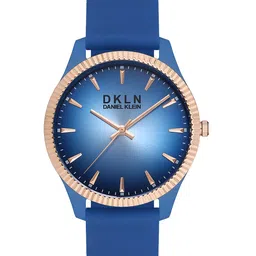 Daniel Klein Men Printed Dial & Blue Straps Analogue Watch DK 1 12767-5-43