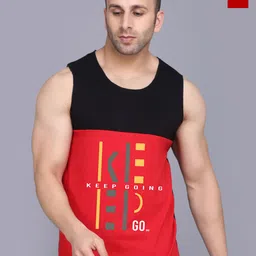 SLOWLORIS Pack Of 2 Printed Innerwear Vests SL26 COMBO (LOUD RED) (KEEP BLACKRED)-picture-42