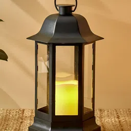 Home Centre Black Lantern Candle Holder-image-79
