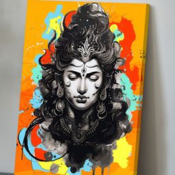 Art Street Black & Red Canvas Religious Painting Wall Art-image-53