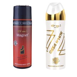 Ossa Set Of 2 Magnet & White Long Lasting Fragrance Body Spray - 200 ml Each-45