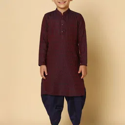 KISAH Boys Paisley Regular Kurta With Dhoti Pants-picture-25