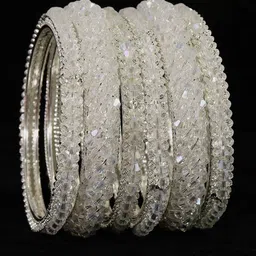 NMII Set Of 6 Crystals Studded Bangles-14
