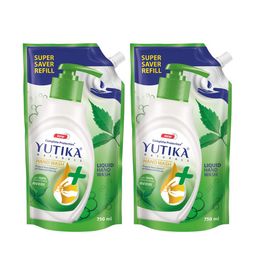 YUTIKA Pack of 2 Neem Handwash Liquid Soap Pump Dispenser, 200ml-44