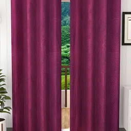 Ville Style Purple 2 Pcs Abstract Room Darkening Door Curtains-image-22