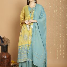 Stylee LIFESTYLE Embroidered Semi-Stitched Dress Material-image-8