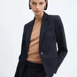 MANGO Single-Breasted Formal Blazer-image-34