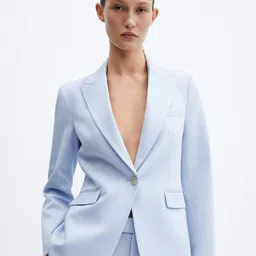 MANGO Single-Breasted Formal Blazer-image-24