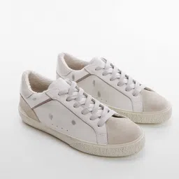 MANGO Women Leather Sneakers-33
