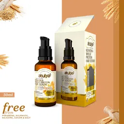 Atulya Natural Keratin & Wheat Protein Hair Serum Rejuvenates Dry Hair - 50ml-19