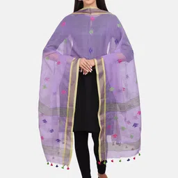 THE WEAVE TRAVELLER Women Purple Woven Design-picture-17