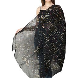 Exotic India Bandhani Tie-Dye & Printed Pure Cotton Jodhpur Dupatta-picture-35