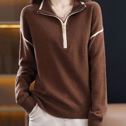 LULU & SKY Mock Collar Drop Shoulder Sleeves Sweatshirt-picture-41