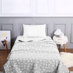 URBAN DREAM Grey & White Printed Cotton Single Bed Covers-image-54