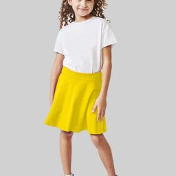 BAESD Girls Slip-On Flared Knee Length Skirt-image-71