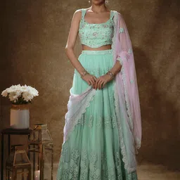 Renee Label Embroidered Sequinned Ready to Wear Lehenga & Blouse With Dupatta-45