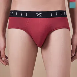 Masch Sports Pack Of 2 Antimicrobial Basic Briefs BRF-2-SOL-EI-RED-GRN-picture-17