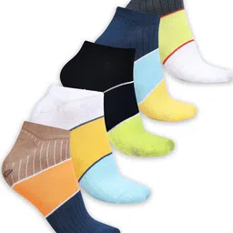 Dollar Socks Pack of 5 Patterned Cotton Ankle Length Socks-39
