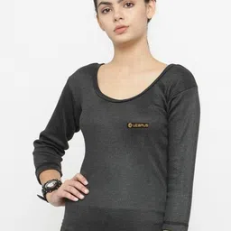 UZARUS Round Neck Cotton Thermal Tops-image-63